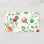 グリーンエレガント春フローラ 名刺 (裏面)