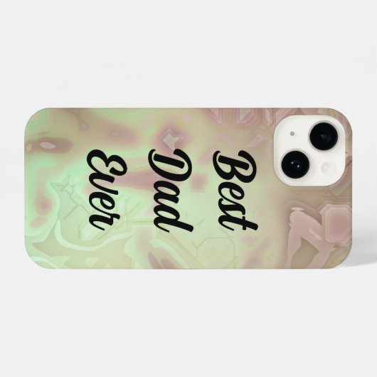 グリーンエレガント最高のパパ iPhoneケース (裏面横)