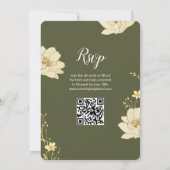 グリーンエレガント王室の結婚式招待状 招待状 (裏面)