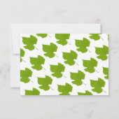 グリーンエレガント紅葉秋のフローラ結婚ズ 出欠カード (裏面)