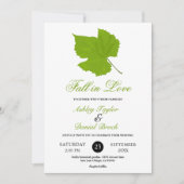 グリーンエレガント紅葉秋のフローラ結婚ズ 招待状 (正面)