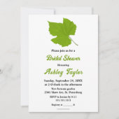 グリーンエレガント紅葉秋ブライダルシャワー 招待状 (正面)