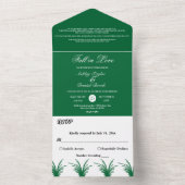グリーンエレガント素朴グラスボホシック秋の結婚式 オールインワン招待状 (内側)