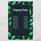 グリーンエレガント葉ボタニカル会社割引 チラシ (裏面)