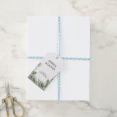 グリーンエレガント葉素朴結婚ラベル ギフトタグ (より糸付き)