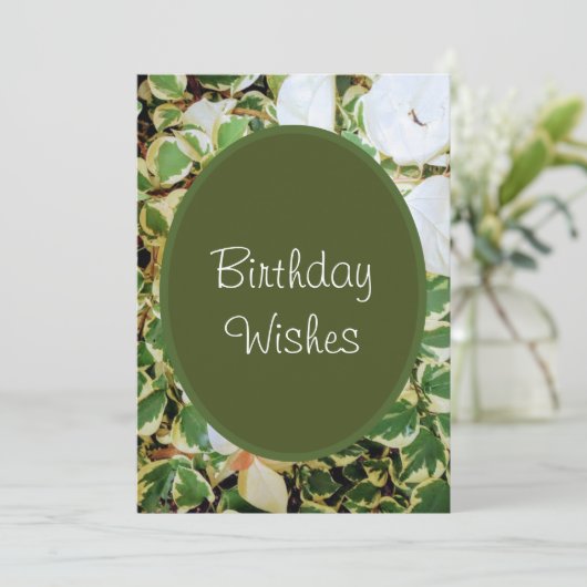 グリーンエレガント誕生日の願い  シーズンカード (スタンド正面)