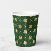 グリーンエレガント金ゴールドクローバー 紙コップ (右)