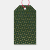 グリーンエレガント金ゴールドグリッターリースクリスマス ギフトタグ (裏面)