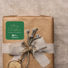 グリーンエレガント金ゴールドスカスタムクリスロゴ事業 スクエアシール