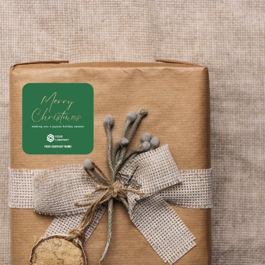 グリーンエレガント金ゴールドスカスタムクリスロゴ事業 スクエアシール