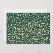 グリーンエレガント金ゴールドスクリプト4写真研究科 招待状 (裏面)