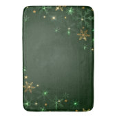 グリーンエレガント金ゴールドスノーフレーク バスマット (正面縦)