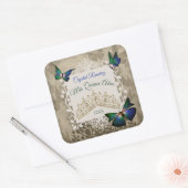 グリーンエレガント金ゴールドティアラパーティーフェイスキンセアニェラ スクエアシール (封筒)