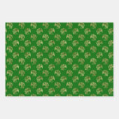 グリーンエレガント金ゴールドドラゴンラッピング紙シート ラッピングペーパーシート (正面3)