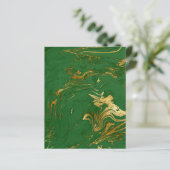 グリーンエレガント金ゴールドフェイクマーブルスクラップブック紙 (スタンド正面)