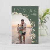 グリーンエレガント金ゴールドフローラハッピーハヌカー シーズンカード (スタンド正面)