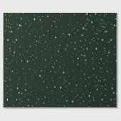 グリーンエレガント金ゴールドホリデークリスマス ラッピングペーパー (フラット)