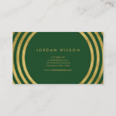 グリーンエレガント金ゴールドラフェイクウンドラインコンサルタント 名刺 (裏面)