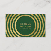 グリーンエレガント金ゴールドラフェイクウンドラインコンサルタント 名刺 (正面)