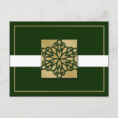 グリーンエレガント金ゴールド企業のホリディグリーティング シーズンポストカード (正面)