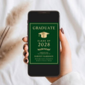 グリーンエレガント金ゴールド大学の卒業パーティー 招待状