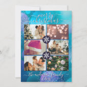 グリーンエレガント金ゴールド《写真》ぼけ味アートメリークリスマス シーズンカード (正面)