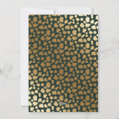 グリーンエレガント金ゴールドHappy Howlidays写真 シーズンカード (裏面)