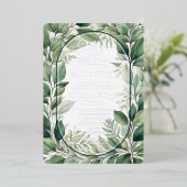 グリーンエレガント離れ結婚ズ25周年 箔招待状 (立ち正面)