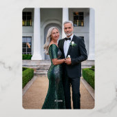 グリーンエレガント離れ結婚ズ25周年 箔招待状 (裏面)