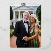 グリーンエレガント離れ結婚ズ30周年 箔招待状 (裏面)