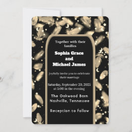 グリーンエレガント離れ自然デザイン | ボタミニマルン 招待状