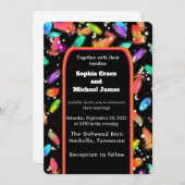 グリーンエレガント離れ自然デザイン | ボタミニマルン 招待状 (正面/裏面)