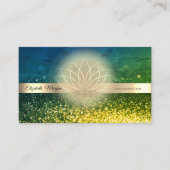 グリーンエレガント《写真》ぼけ味金ゴールド、ロータスヨガインストラクター 名刺 (正面)