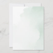 グリーンエレガント&金ゴールドクロスバプテスマ招待状 招待状 (裏面)