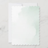 グリーンエレガント&金ゴールドクロスバプテスマ招待状 招待状 (裏面)