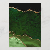 グリーンエレガント&金ゴールドフェイクグリッターアゲート結婚ト メニュー (裏面)