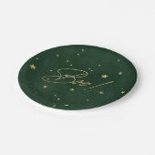 グリーンエレガント/金ゴールドブー！ハローウィンパーティ ペーパープレート (アングル)