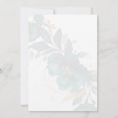 グリーンエレガント&金ゴールド卒業パーティー招待状 招待状 (裏面)