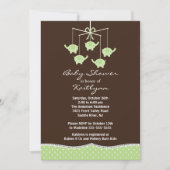 グリーンエレファントモバイルベビーシャワー招待状 招待状 (正面)