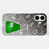 グリーンエレンマイヤーフラスコ(イニシャル付)化学 Case-Mate iPhoneケース (裏面 (横))
