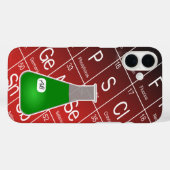 グリーンエレンマイヤーフラスコ(イニシャル付)化学 Case-Mate iPhoneケース (裏面 (横))