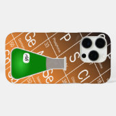 グリーンエレンマイヤーフラスコ(イニシャル付)化学 Case-Mate iPhoneケース (裏面 (横))