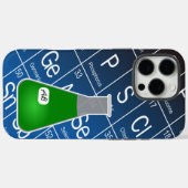 グリーンエレンマイヤーフラスコ(イニシャル付)化学 Case-Mate iPhoneケース (裏面 (横))