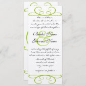 グリーンエンカントメント アンティークフレーム ウェディング 招待状 (正面/裏面)