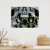 グリーンエンジンデジタルアートワーク ポスター (キッチン)