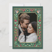 グリーンエンチャントボタニカル庭園の結婚式写真 招待状 (裏面)