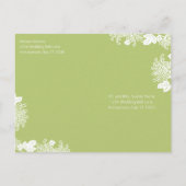 グリーンエンチャント結婚式招待状 インビテーションポストカード (裏面)