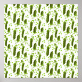 グリーンエンドウ葉ムの植物の丸い野菜 ポスター (正面)