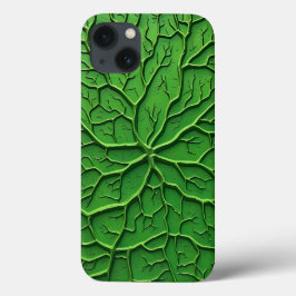 グリーンエンボス加工の木の質感iPhoneケース iPhone 13ケース