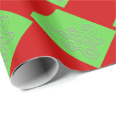 グリーンエンボス「レッド」フートタフライ ラッピングペーパー (ロールコーナー)